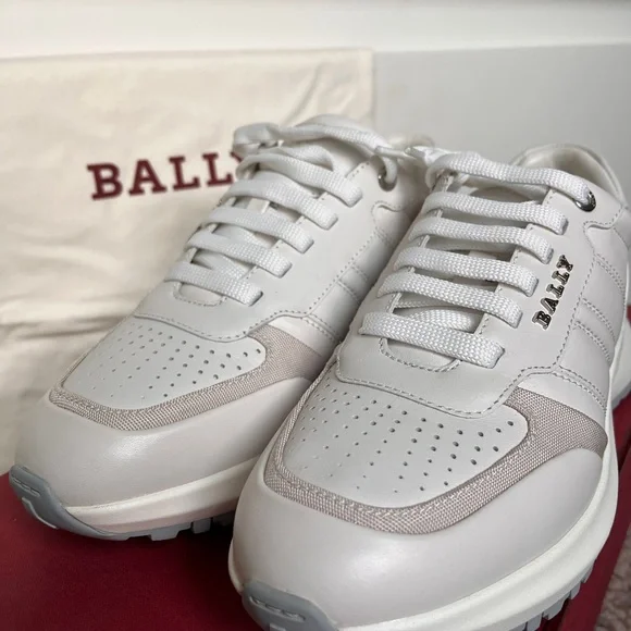 Bally Classic White Leather Sneakers - Picture 10 of 17